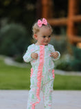 Load image into Gallery viewer, Christmas Tree Wreath Print Long Sleeve Zip Baby Girls Romper