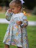 Load image into Gallery viewer, Fall Embroidery Smocking Bow Floral Leaf Baby Girls Dress