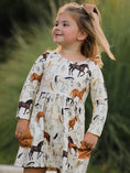 Load image into Gallery viewer, Western Horse Print Long Sleeve Dress