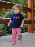 Load image into Gallery viewer, Christmas Holiday Celebration Boys Set: Navy with Santa Sleigh