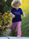Load image into Gallery viewer, Christmas Holiday Celebration Boys Set: Navy with Santa Sleigh