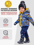 Load image into Gallery viewer, Car Seat Coat | The Road Coat Down - Construction Print