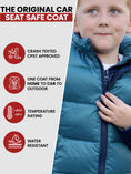 Load image into Gallery viewer, Car Seat Coat | The Road Coat Down - Navy/Teal