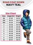 Load image into Gallery viewer, Car Seat Coat | The Road Coat Down - Navy/Teal