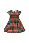 Load image into Gallery viewer, VICTOIRE TARTAN SMOCKED DRESS