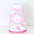 Load image into Gallery viewer, Rose Diaper Cake