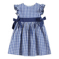 Load image into Gallery viewer, Royal Blue Gingham A-Line Dress