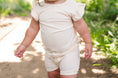 Load image into Gallery viewer, Ruffle Ribbed Short Set - Cream
