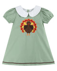 Load image into Gallery viewer, Sage Green Turkey Collared Dress