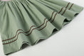 Load image into Gallery viewer, Sage Green Turkey Smocked Bishop Dress