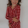Load image into Gallery viewer, Bamboo Two Piece Pajamas | Scarlet Gingham