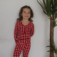 Load image into Gallery viewer, Bamboo Two Piece Pajamas | Scarlet Gingham