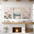 Load image into Gallery viewer, Japandi Style Set of 3 Wall Art. Floral and Mountain Prints