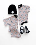 Load image into Gallery viewer, Short Sleeve Bubble Romper | Electric Drippy