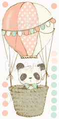 Load image into Gallery viewer, Baby animals inside Hot Air Balloons - Fabric Nursery Wall Art Decals