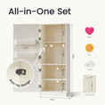 Load image into Gallery viewer, Tiny Land® Play Kitchen Accessories – Play Kitchen Fridge: Wooden Cabinet Refrigerator for Kids