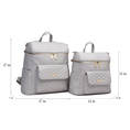 Load image into Gallery viewer, Petit Diaper Bag Stone Grey