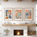 Load image into Gallery viewer, Boho Botanical Set of 3 Wall Art. Abstract Flowers Prints