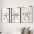 Load image into Gallery viewer, Aesthetic Bow Wall Art Set of 3. Neutral Gallery Set