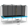 Load image into Gallery viewer, 8 x 14 Feet Rectangular Recreational Trampoline with Safety Enclosure Net and Ladder
