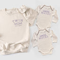 Load image into Gallery viewer, Custom "Womb Mates" Embroidered Baby Outfits for Twins & Triplets