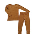 Load image into Gallery viewer, Two-Piece Pajama Set - Caramel Ribbed
