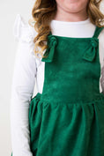 Load image into Gallery viewer, Evergreen Faux Suede Pinafore