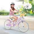Load image into Gallery viewer, 20 Inch Kids Bike with Helmet Protective Set Purple