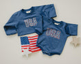 Load image into Gallery viewer, USA Daisy Sweatshirt Romper