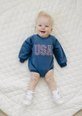 Load image into Gallery viewer, USA Stars Sweatshirt Romper