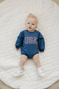 Load image into Gallery viewer, USA Stars Sweatshirt Romper