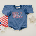 Load image into Gallery viewer, USA Stars Sweatshirt Romper