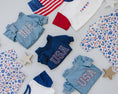 Load image into Gallery viewer, USA Sweatshirt Romper