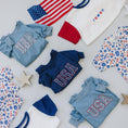 Load image into Gallery viewer, USA Sweatshirt Romper