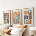 Load image into Gallery viewer, Boho Botanical Set of 3 Wall Art. Abstract Flowers Prints