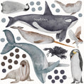 Load image into Gallery viewer, Arctic Animal Friends - Fabric Nursery Wall Art Decals