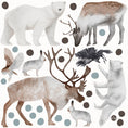 Load image into Gallery viewer, Arctic Animal Friends - Fabric Nursery Wall Art Decals