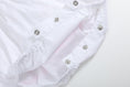 Load image into Gallery viewer, White and Pink Bows Smocked Ruffle Romper