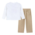 Load image into Gallery viewer, White Football Truck Shirt and Brown Pants Set
