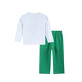 Load image into Gallery viewer, White Pompom Reindeer and Green Pants Set