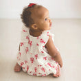 Load image into Gallery viewer, Sleeveless Bubble Romper with Ruffles - Lobster