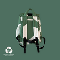 Load image into Gallery viewer, Recycled Kids Backpack Green Graphic