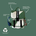 Load image into Gallery viewer, Recycled Kids Backpack Green Graphic