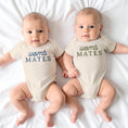 Load image into Gallery viewer, Custom "Womb Mates" Embroidered Baby Outfits for Twins & Triplets