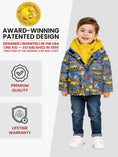 Load image into Gallery viewer, Car Seat Coat | The Road Coat Vegan - Construction Print