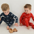 Load image into Gallery viewer, Bamboo Zip Pajamas | Fire Truck