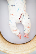 Load image into Gallery viewer, Vintage Airplane Baby Pajamas | Zipper Romper