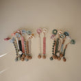 Load image into Gallery viewer, Linen Pacifier Clip 2-Pack
