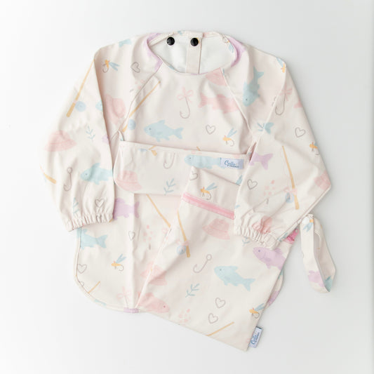The Grayson Long Sleeve Bib - Lakeside Blooms