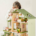 Load image into Gallery viewer, Tiny Land® Sweetwood Edge Dollhouse - Green & Pink
